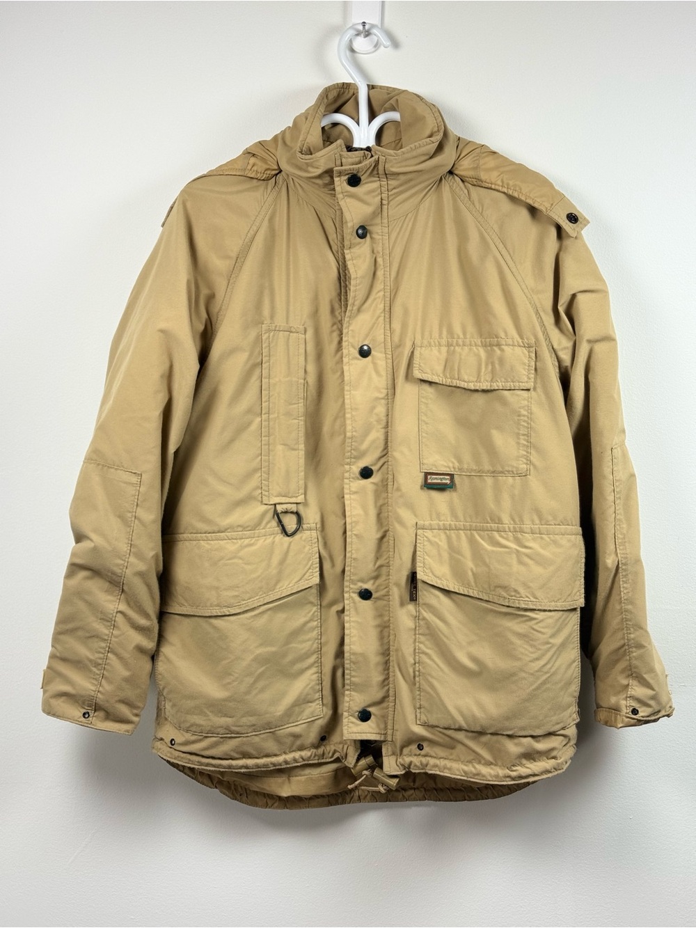 Vintage Remington outdoor hunting jacket tan color size Medium made in 🇺🇸
